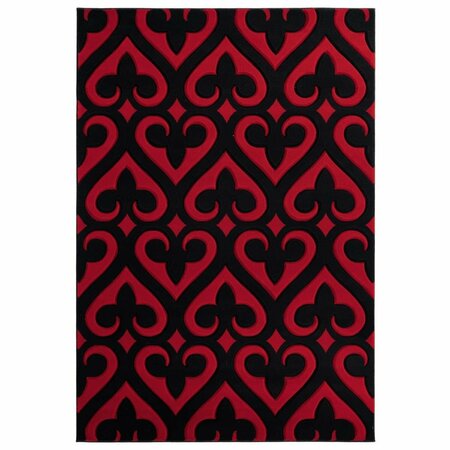 UNITED WEAVERS OF AMERICA 2 ft. 7 in. x 4 ft. 2 in. Bristol Heartland Red Rectangle Rug 2050 11430 35C